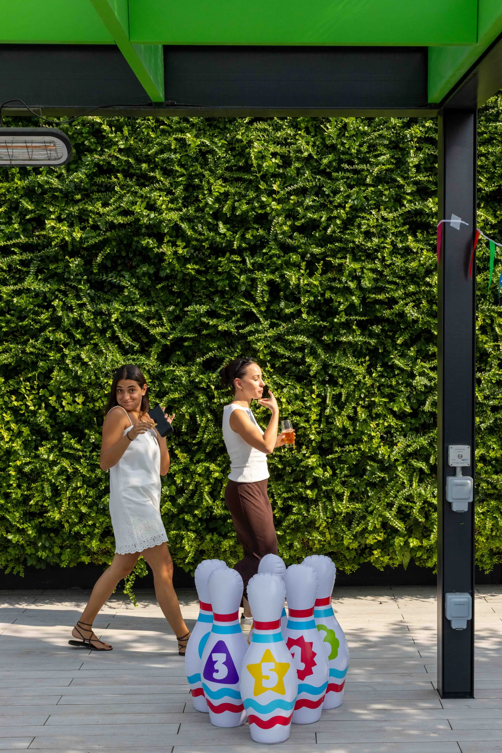 Guests enjoying an outdoor summer event activation
